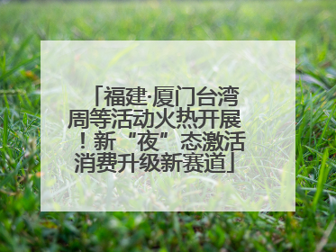 福建·厦门台湾周等活动火热开展！新“夜”态激活消费升级新赛道